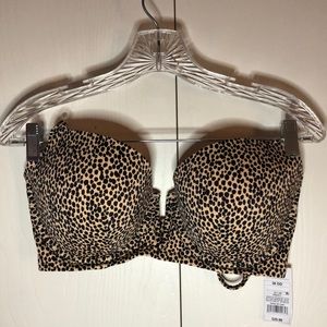 Shade & Shore leopard bikini top, 36DD